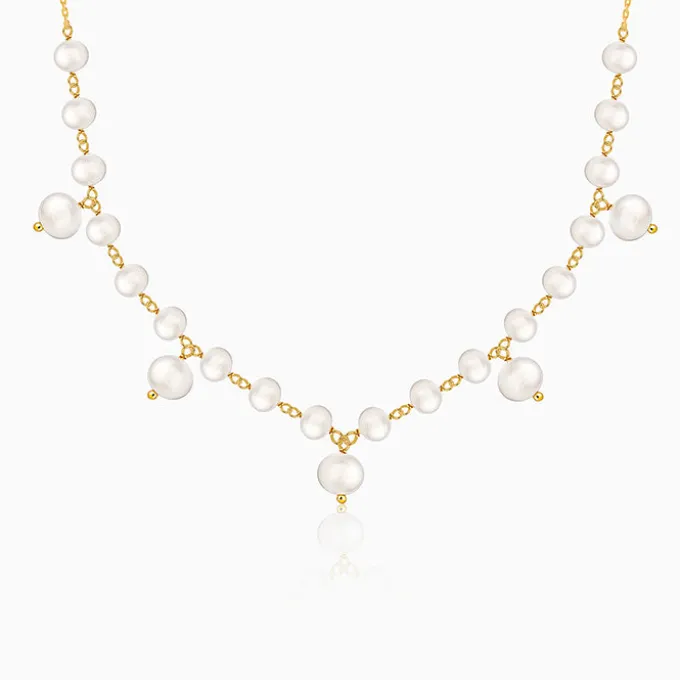 Golden Jamie Pearl Necklace