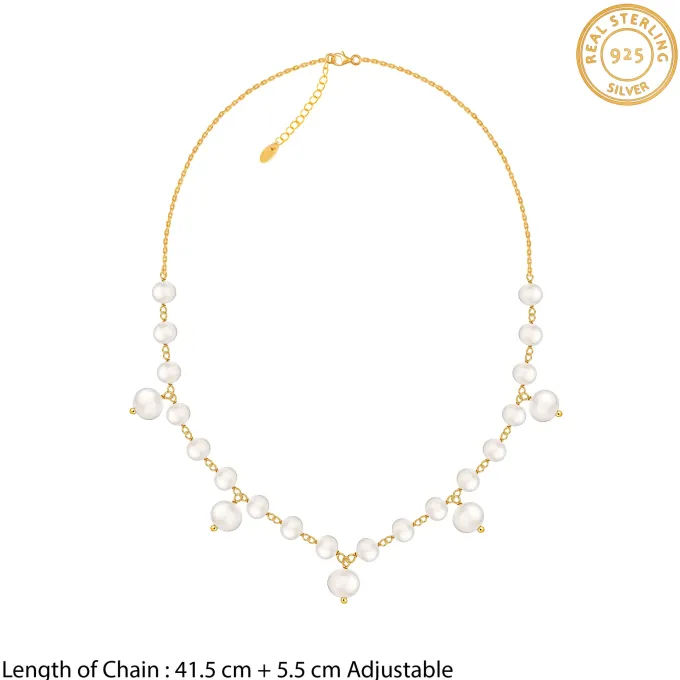 Golden Jamie Pearl Necklace