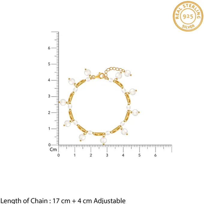 Golden Jessica Pearl Bracelet