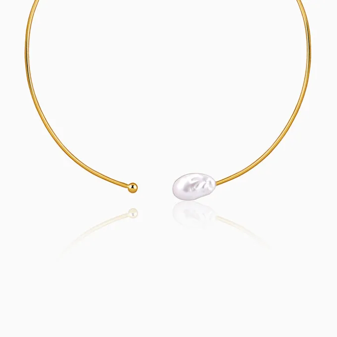 Golden Judy Pearl Necklace