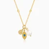 Golden Julia Charm Necklace