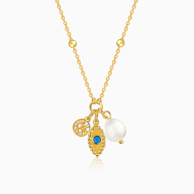 Golden Julia Charm Necklace