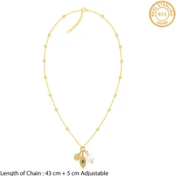 Golden Julia Charm Necklace