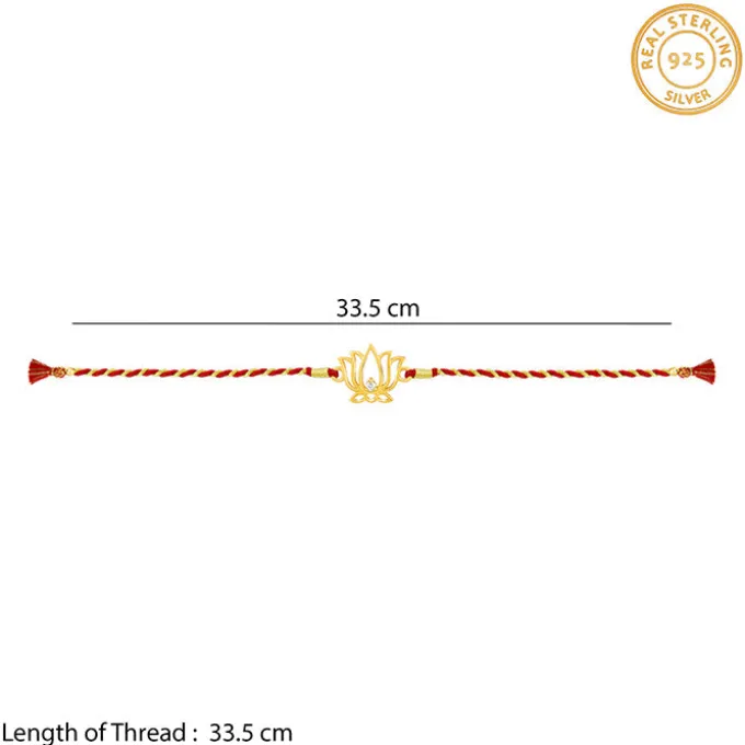 Golden Kamal Rakhi
