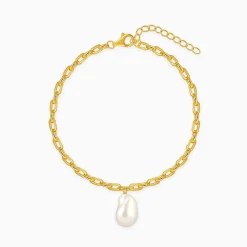 Golden Katharine Pearl Bracelet