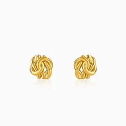 Golden Knot Stud Earrings
