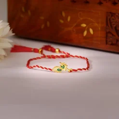 Golden Krishna Flute Rakhi cum Pendant