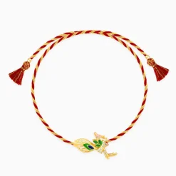 Golden Krishna Flute Rakhi cum Pendant