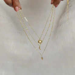 Golden Layered Constellation Charm Necklace