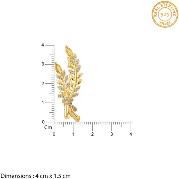 Golden Leafy Moment Brooch For Him