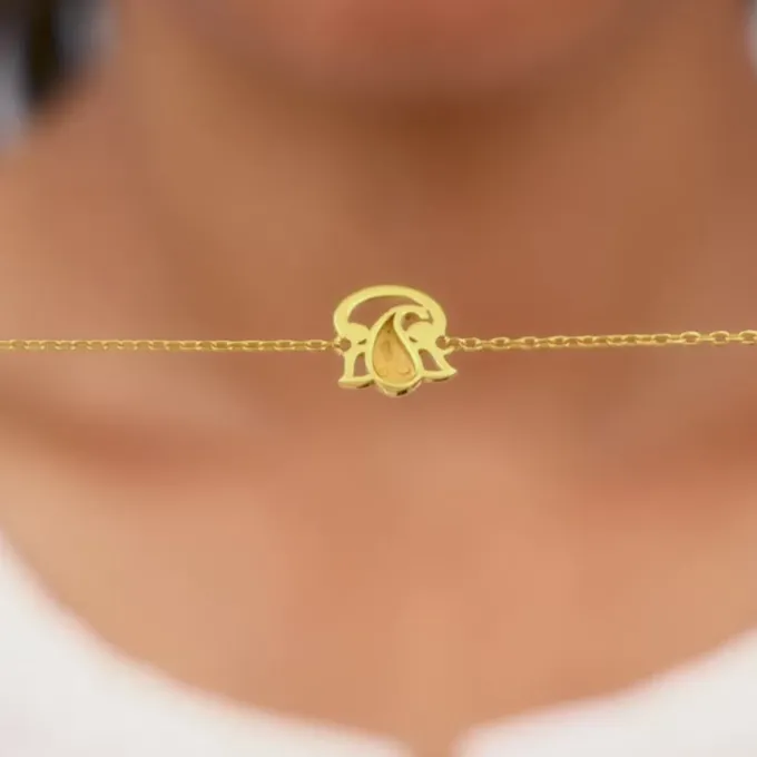 Golden Lord Ganesh Bracelet Rakhi