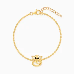 Golden Lord Ganesh Bracelet Rakhi