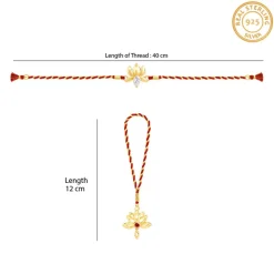 Golden Lotus Bhaiya Bhabhi Rakhi Combo (set of 2)