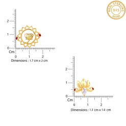 Golden Lotus Love Rakhi Combo (Set of 2)