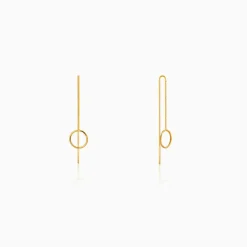 Golden Lunara Loop Sui dhaga Earrings