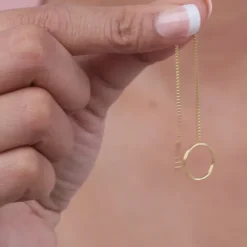 Golden Lunara Loop Sui dhaga Earrings