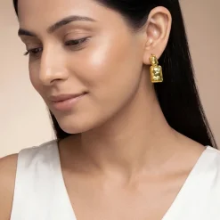Golden Luxe Hammered Earrings