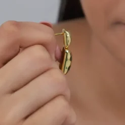 Golden Luxe Hammered Earrings
