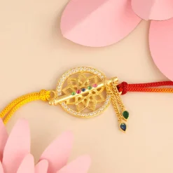 Golden Mandala Flute Rakhi