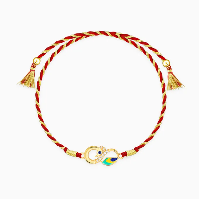 Golden Mayur Rakhi