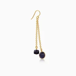 Golden Midnight Drop Dangler Earrings