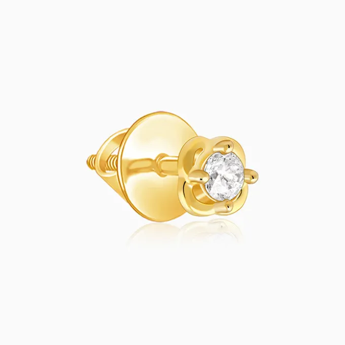 Golden Mini Floral Earrings