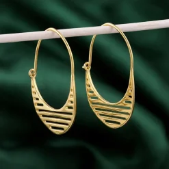 Golden Mod Hoop Earrings