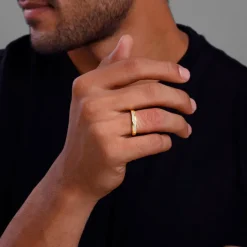 Golden Modest Leader Ring For Him