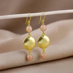 Golden Moonbeam Glow Dangler Earrings