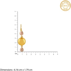 Golden Moonbeam Glow Dangler Earrings
