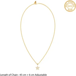 Golden Moonlight Star Pendant with Link Chain