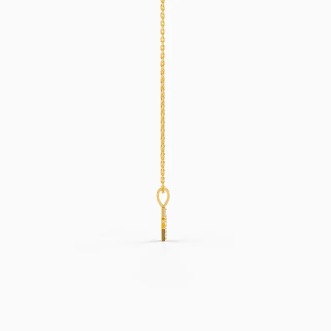 Golden Moonlight Star Pendant with Link Chain