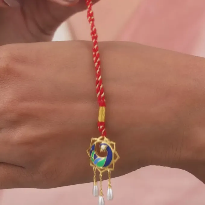 Golden Mor Bandhan Lumba Rakhi