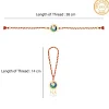 Golden Mor Bhaiya Bhabhi Rakhi Combo (Set of 2)