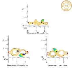 Golden Mor Rakhi Combo (Set of 3)