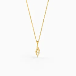 Golden Mystic Gaze Pendant with Link Chain