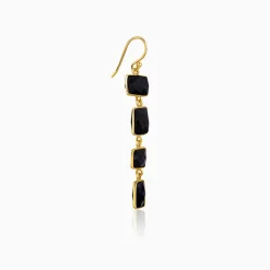 Golden Naga Noir Dangler Earrings
