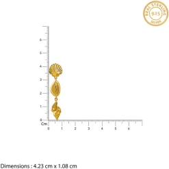 Golden Oceanic Grace Dangler Earrings
