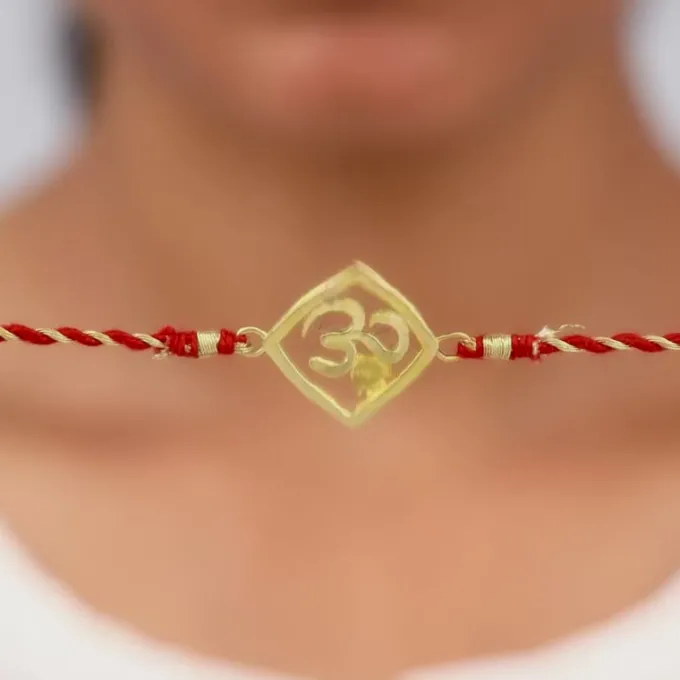 Golden Omkara Rakhi