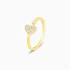 Golden Open Heartbeat Ring