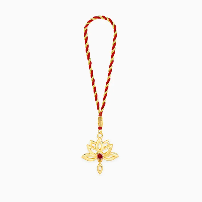 Golden Padma Lumba Rakhi