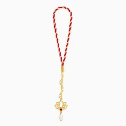 Golden Padma Pearl Lumba Rakhi