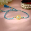 Golden Peacock Blossom Rakhi