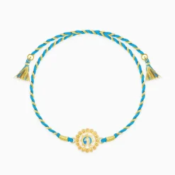 Golden Peacock Blossom Rakhi