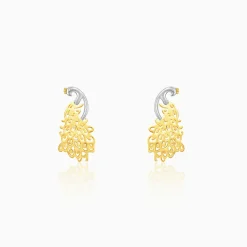 Golden Peacock Earrings