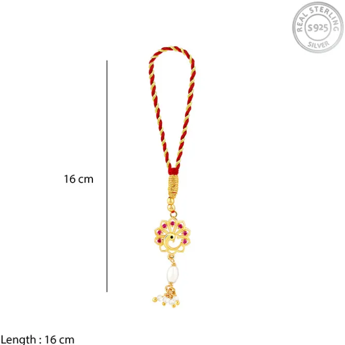 Golden Peacock Heritage Lumba Rakhi