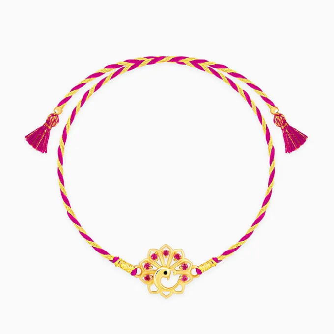 Golden Peacock Heritage Rakhi