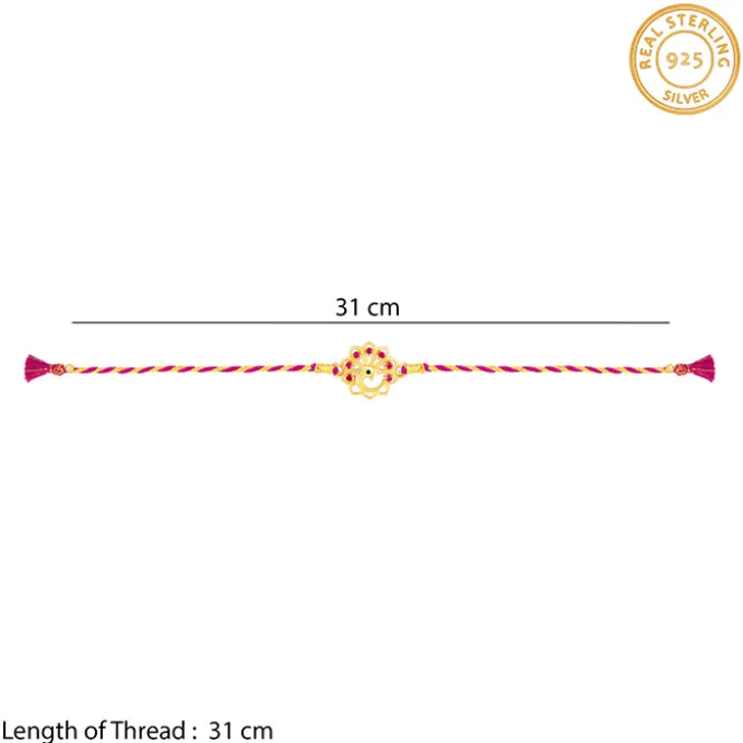 Golden Peacock Heritage Rakhi