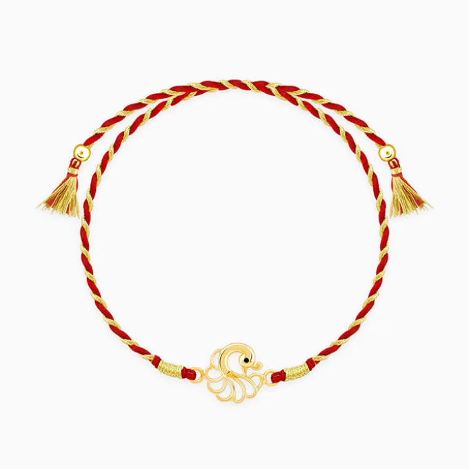 Golden Peacock Rakhi