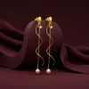 Golden Pearl Reverie Dangler Earrings
